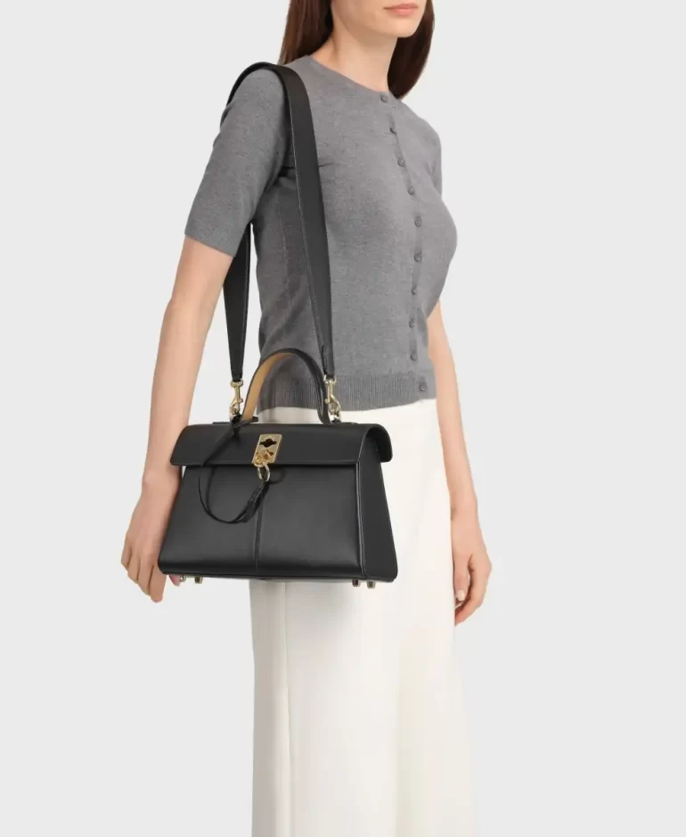 Cafune Wide Shoulder Strap - Black Shoulder Strap Women - Image 2