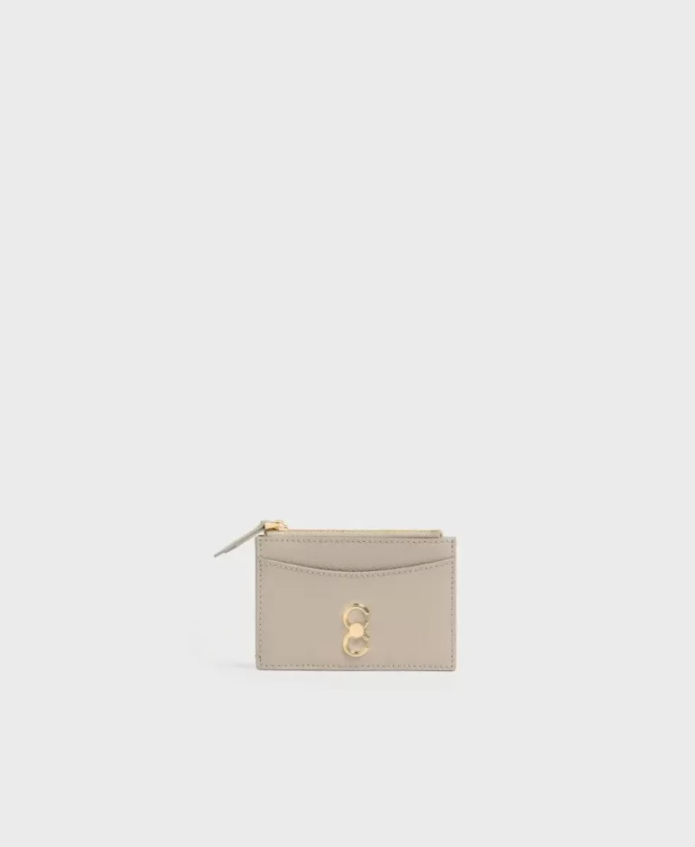 Cafune Women Mini Bag Double-C Card Case - Mushroom