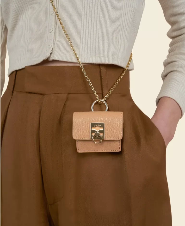 Cafune Women Stance Pod Airpods Case - Camel Mini Bag - Image 2