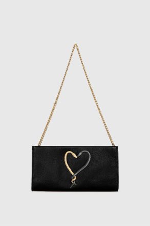 Clutch Heart Snake Clutch Women Rebecca Minkoff Black