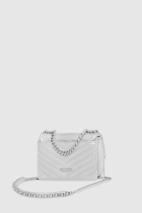 Crossbody Bag Rebecca Minkoff Edie Mini Crossbody On A Chain Silver Women - Image 2