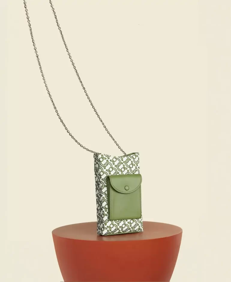 Crossbody Cafune Women Camber Sling - Olive (Monogram) - Image 3