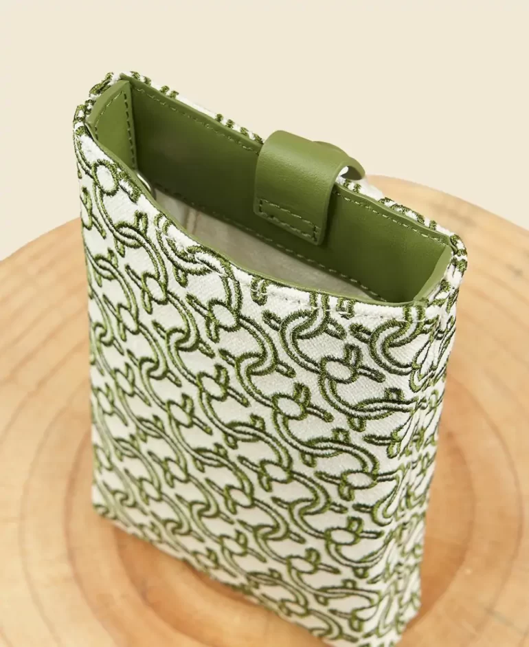 Crossbody Cafune Women Camber Sling - Olive (Monogram) - Image 5
