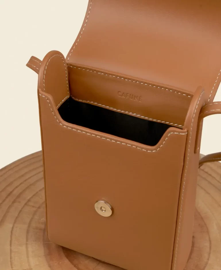 Crossbody Women Trunk Box - Chestnut Cafune - Image 4