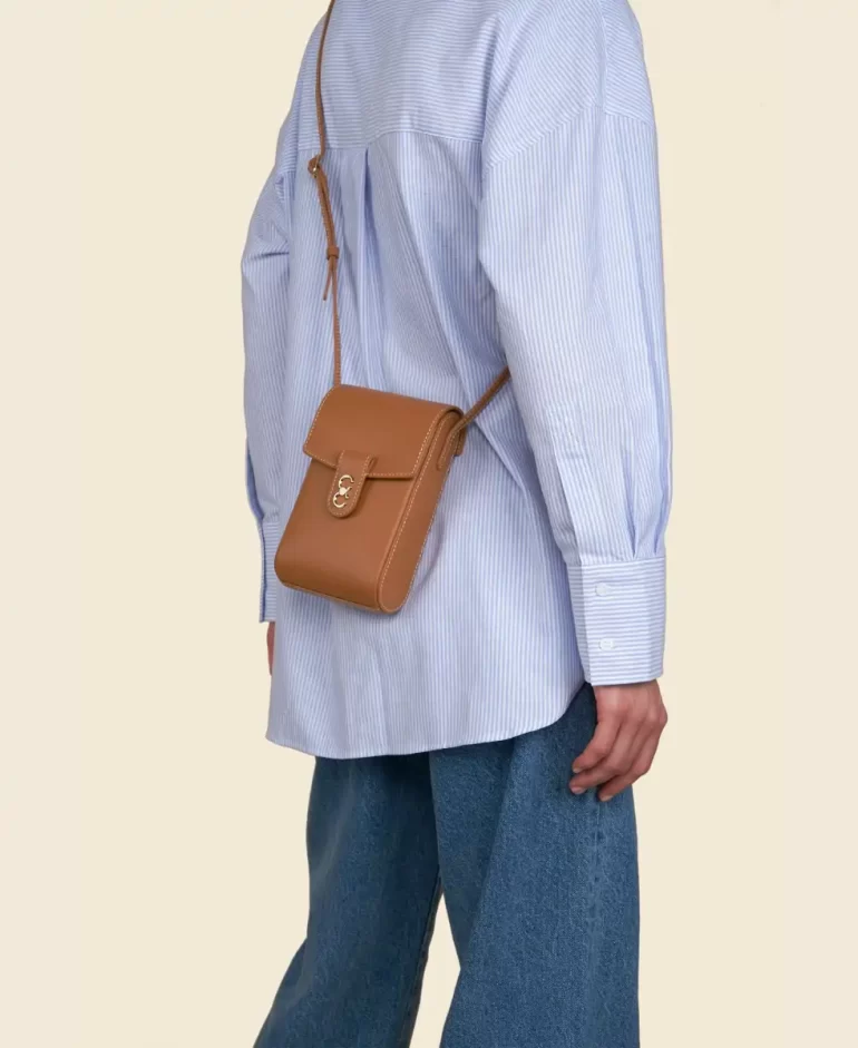 Crossbody Women Trunk Box - Chestnut Cafune - Image 5