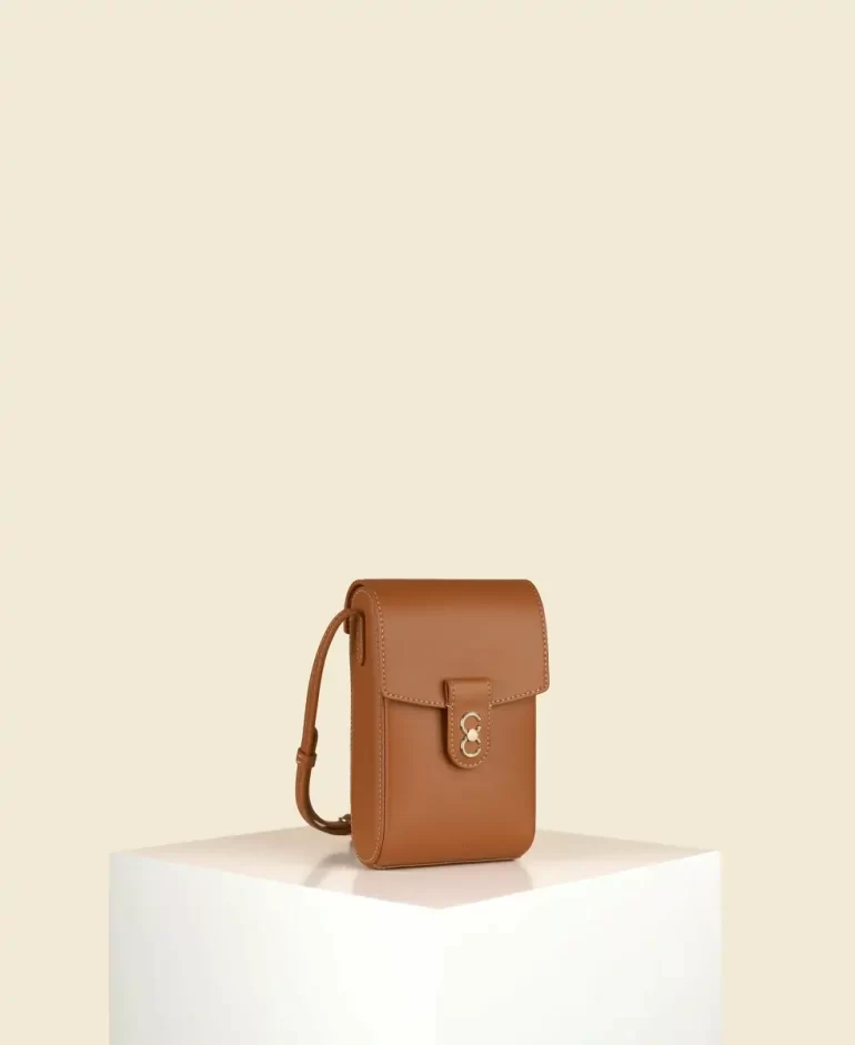 Crossbody Women Trunk Box - Chestnut Cafune