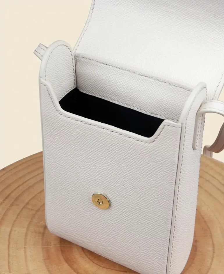 Crossbody Women Trunk Box - White Cafune - Image 4