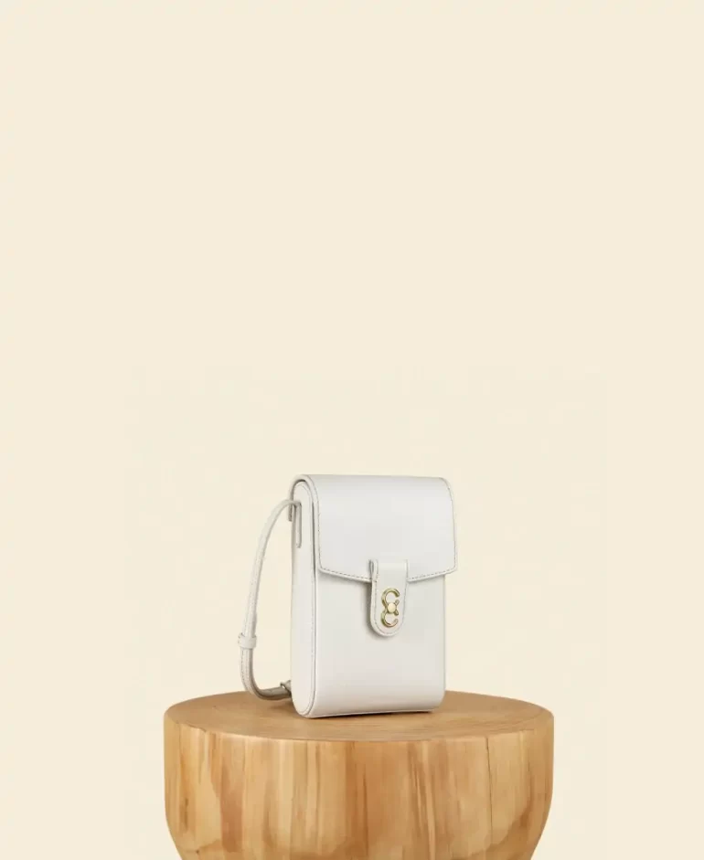 Crossbody Women Trunk Box - White Cafune