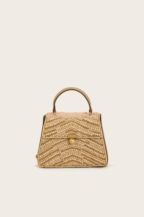 Cult Gaia Natural Wood Bead Multi Sybil Crossbody Bag - Natural Wood Bead Multi Women Crossbody Bags