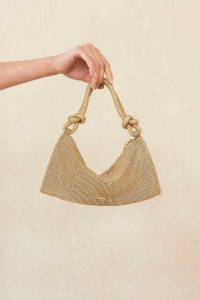 Cult Gaia Women Hera Nano Rhinestone Shoulder Bag - Sand Dollar Shoulder Bags Sand Dollar - Image 3