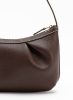 Dark Brown Elleme Dimple Women Dimple Pochette Pebbled Leather Dark Brown/White Stiches - Image 3