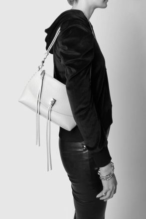 Darren Top Zip Crossbody - Black Rebecca Minkoff Black-Black-Shellac Women Crossbody Bag - Image 4