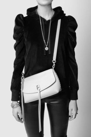 Darren Top Zip Crossbody - Black Rebecca Minkoff Black-Black-Shellac Women Crossbody Bag - Image 5