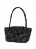 Default Title Courrier Tote Woven Leather Black-Pre Order Delivery In 3 Weeks Courrier Women Elleme - Image 3