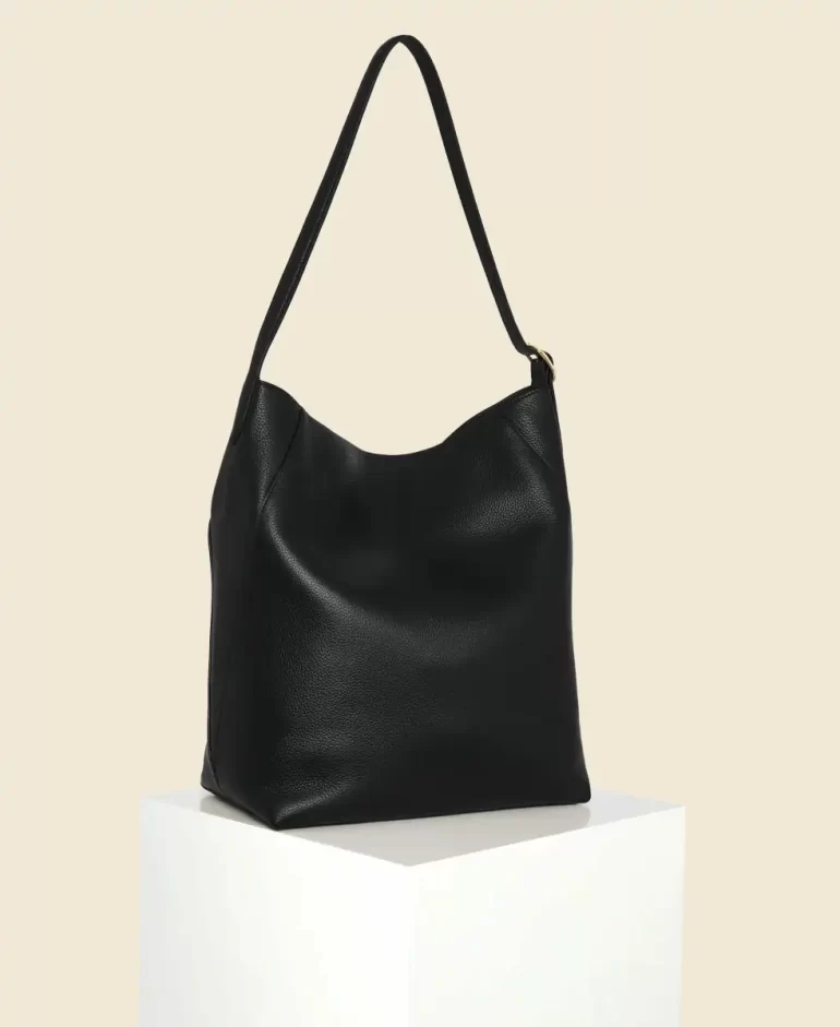 Drop Hobo - Black Shoulder Bag Women Cafune - Image 3