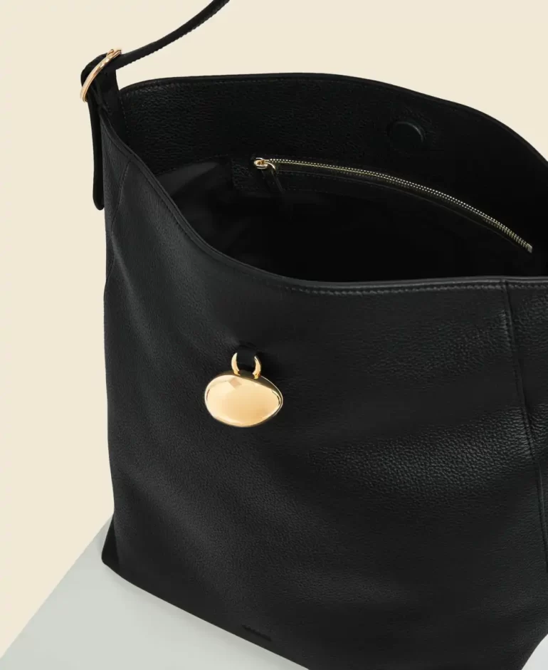 Drop Hobo - Black Shoulder Bag Women Cafune - Image 4