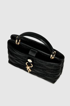 Edie Top Handle Satchel With Diamond Rebecca Minkoff Black Satchel Women - Image 3