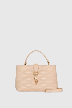 Edie Top Handle Satchel With Diamond Rebecca Minkoff Women Satchel Nude