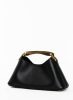 Elleme Black Women Boomerang Mini Boomerang Leather Black - Gold - Image 3