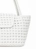 Elleme Courrier White Courrier Tote Woven Leather White Women - Image 5