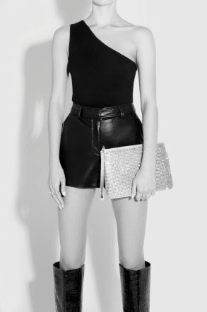 Gold Rebecca Minkoff Crystal Studded Wristlet Women Wallet - Image 4