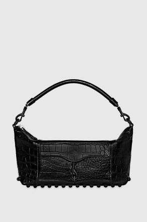 M.a.b. Nano Shoulder With Dome Studs Women Rebecca Minkoff Black Shoulder Bag
