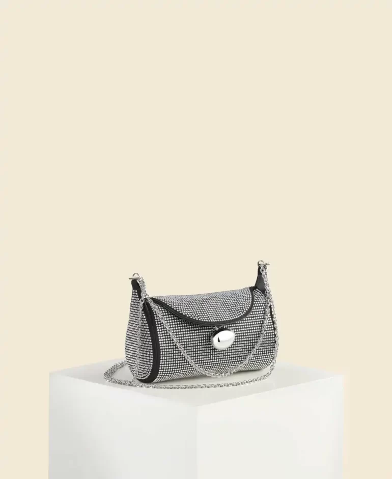 Mini Drop Duffel - Black Rhinestone Cafune Crossbody Women
