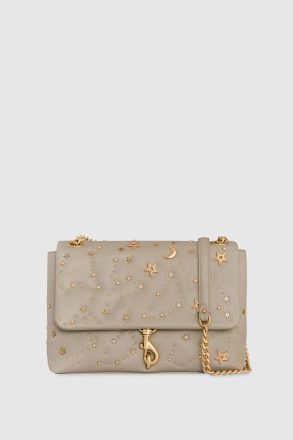 Oyster Edie Flap Shoulder With Celestial Studs Rebecca Minkoff Women Shoulder Bag