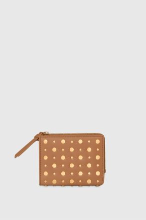 Praline Wallet Megan Slim Wallet With Studs Rebecca Minkoff Women