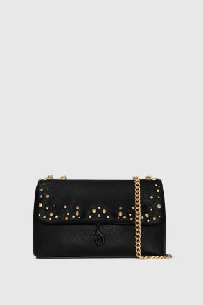 Rebecca Minkoff Black Women Edie Studded Medium Crossbody Crossbody Bag
