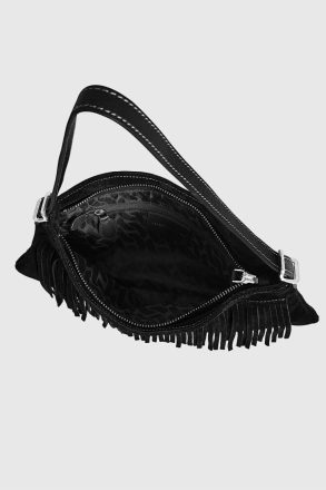 Rebecca Minkoff Fringe Baguette Black Fringe Baguette Women - Image 3