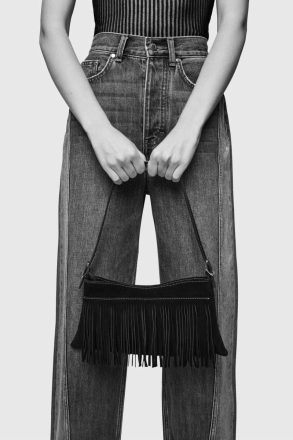 Rebecca Minkoff Fringe Baguette Black Fringe Baguette Women - Image 4