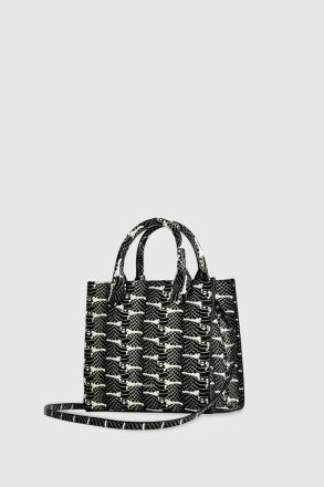 Rebecca Minkoff Megan Mini Tote Black-White Women Tote Bag - Image 2