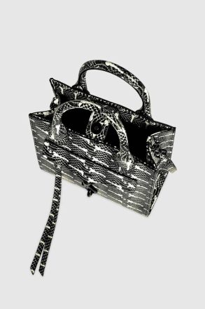 Rebecca Minkoff Megan Mini Tote Black-White Women Tote Bag - Image 3