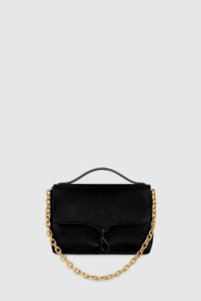 Rebecca Minkoff Megan Top Handle With Chain Black Women Crossbody Bag