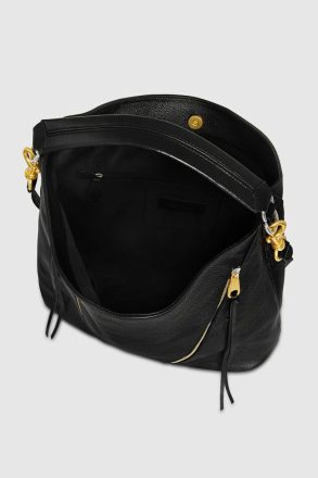 Rebecca Minkoff Moto Double Zip Hobo Women Black Hobo Bag - Image 3