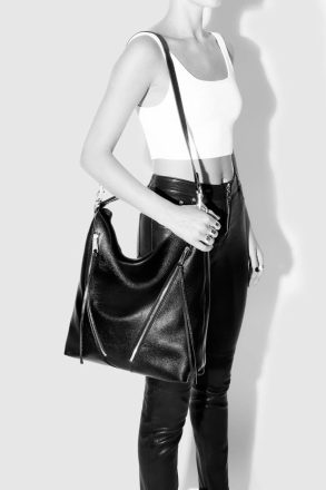 Rebecca Minkoff Moto Double Zip Hobo Women Black Hobo Bag - Image 4