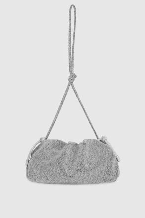 Rebecca Minkoff Women Silver Tied Up Clutch Clutch
