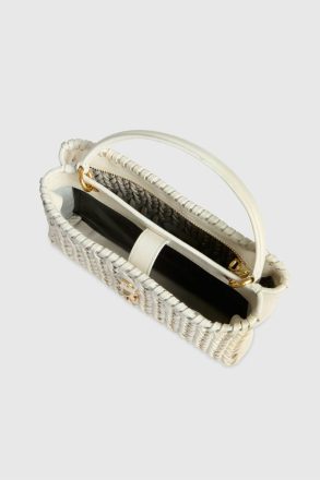 Rebecca Minkoff Women Top Handle Bag Porcelain Megan Woven Top Handle - Image 3