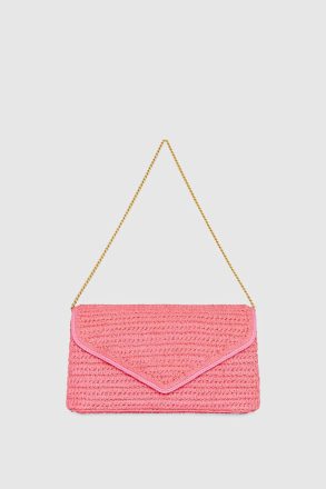 Rose-Straw Women Clutch Envelope Clutch Rebecca Minkoff