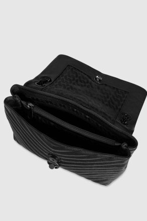 Shoulder Bag Black-Black-Shellac Edie Flap Shoulder Bag - Black Rebecca Minkoff Women - Image 3