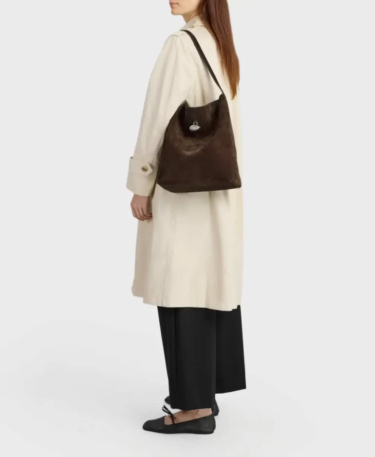 Shoulder Bag Drop Hobo - Dark Rosewood(Suede) Women Cafune - Image 2