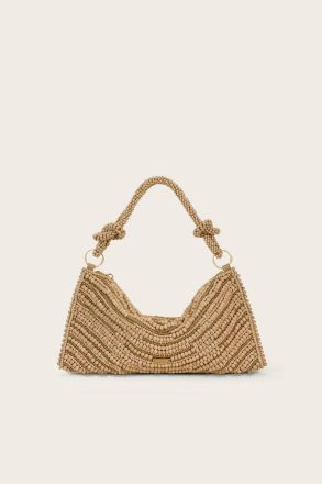 Shoulder Bags Women Cult Gaia Natural Wood Bead Multi Hera Nano Shoulder Bag - Natural Wood Bead Multi