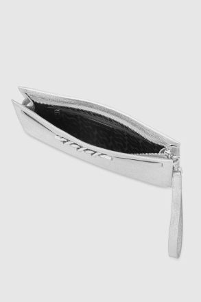 Silver Clutch Curb Link Clutch Women Rebecca Minkoff - Image 3