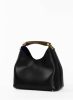 Small Boomerang Leather Black - Gold Boomerang Elleme Black Women - Image 3