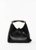 Small Boomerang Leather Black - Gold Boomerang Elleme Black Women - Image 4