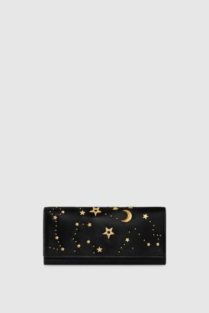 Wallet Rebecca Minkoff Women Black Continental Wallet With Celestial Studs
