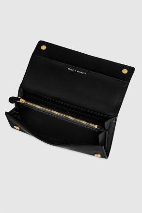 Wallet Rebecca Minkoff Women Black Continental Wallet With Celestial Studs - Image 3