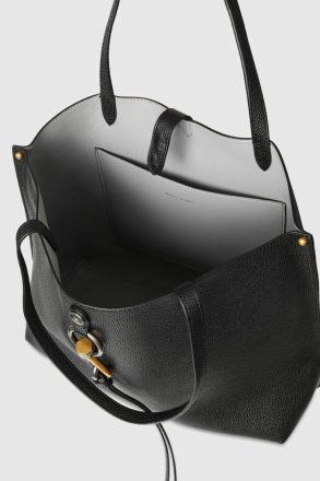 Women Black-Multi Tote Bag Rebecca Minkoff Megan Tote Bag - Black Pebbled Leather - Image 3