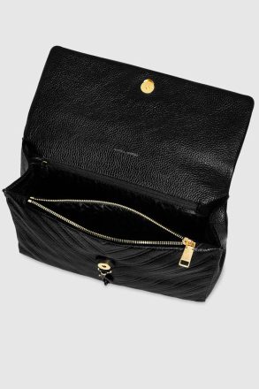 Women Black Rebecca Minkoff Shoulder Bag Edie Emboss Large Shoulder - Image 3